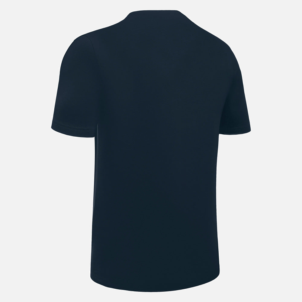 Maglietta Macron Boost Hero in cotone per adulti blu navy