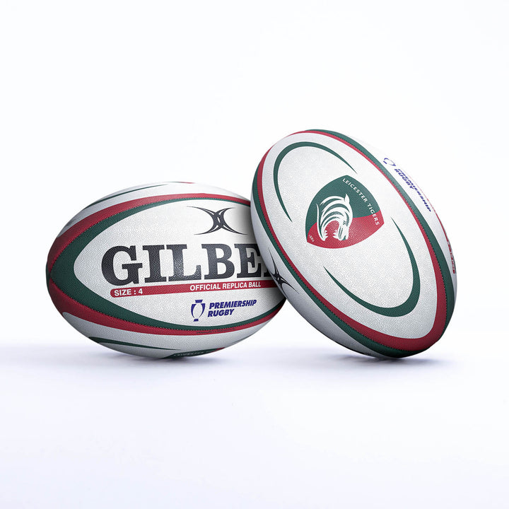 Pallone da rugby replica Gilbert Leicester Tigers taglia 4