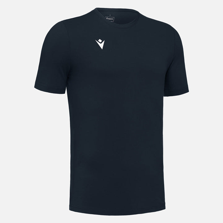 Maglietta Macron Boost Hero in cotone per adulti blu navy