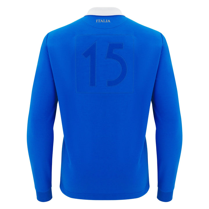 Macron Italy Rugby Fan Line Long Sleeve Shirt 2025/26 Senior