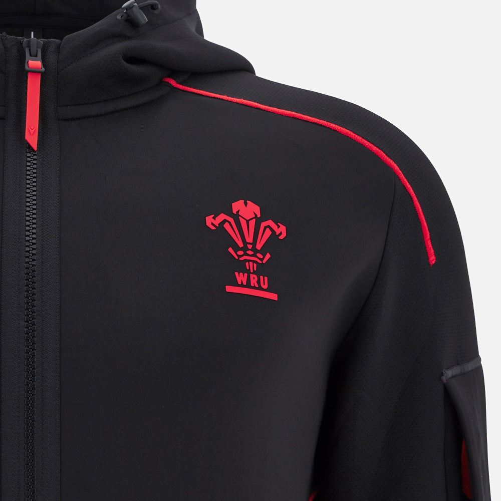 Macron Rugby Wales 2025/26 Athleisure Tech Hoodie Men