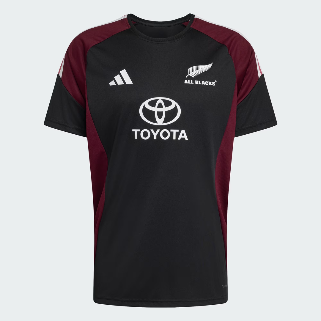 adidas All Blacks Performance T-Shirt Black/Maroon Men's