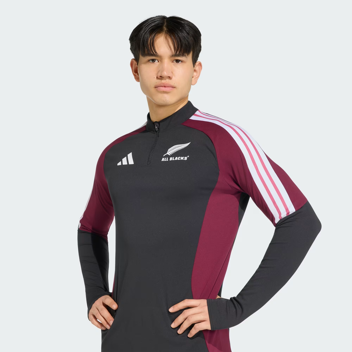 adidas All Blacks Training Top Heren Zwart Maroon