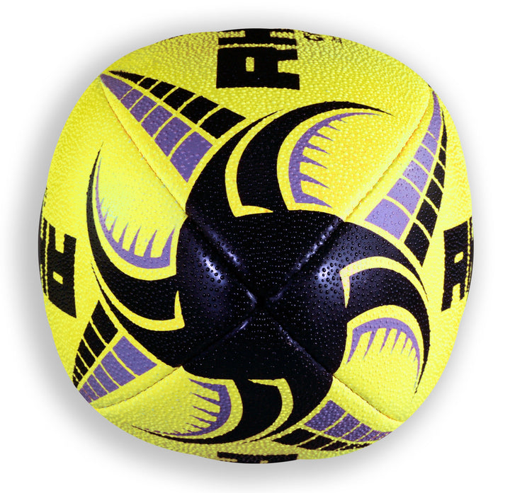 Rhino Cyclone Rugby Ball Fluor Yellow Size 4