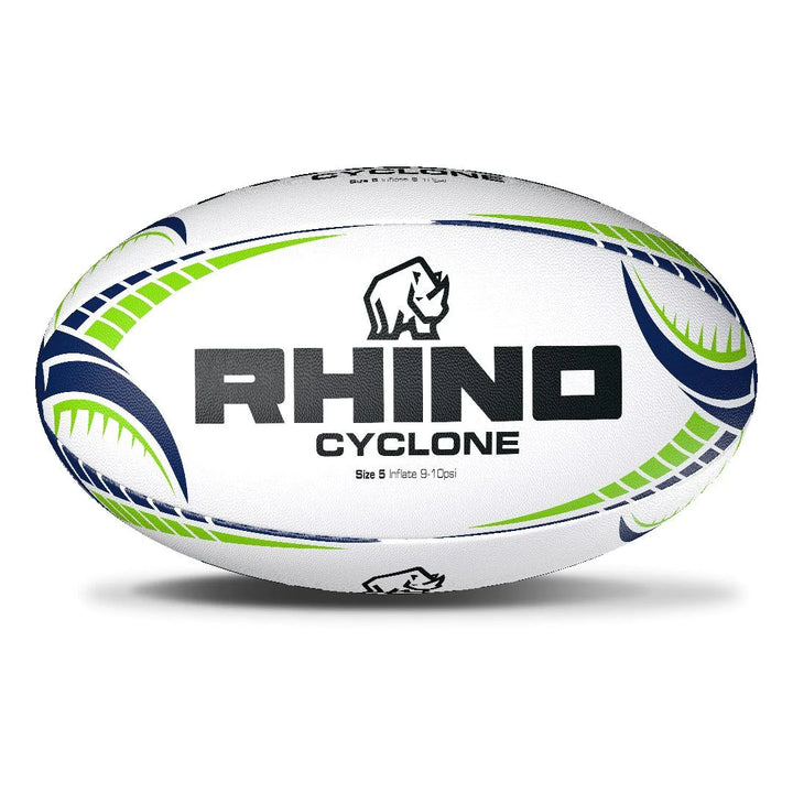 Rhino Cyclone Rugby Ball White Size 3
