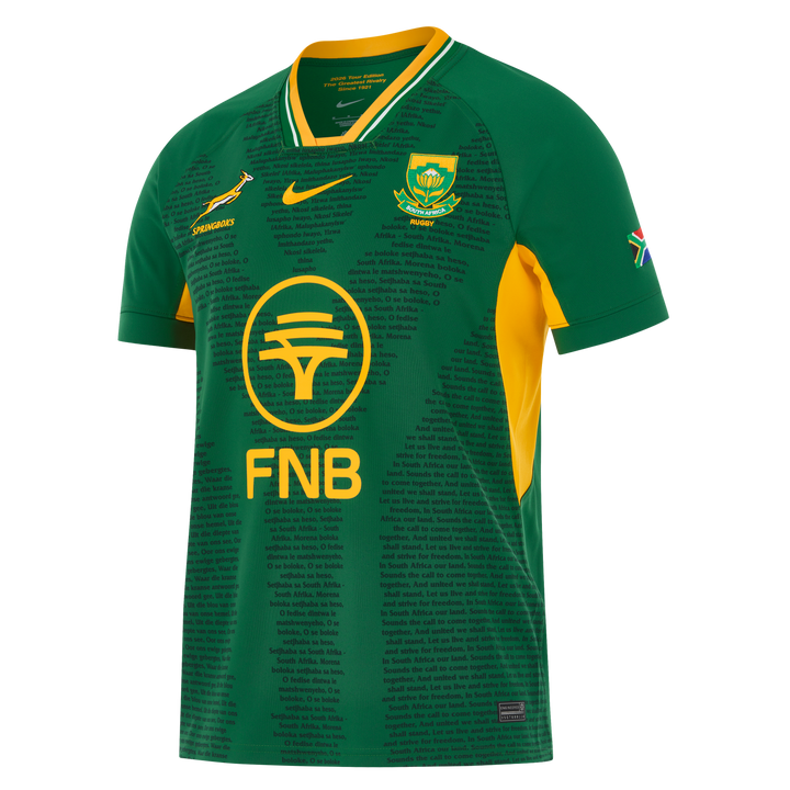 Nike Springboks Men's Home Stadium Rugby Shirt Greatest Rivalry