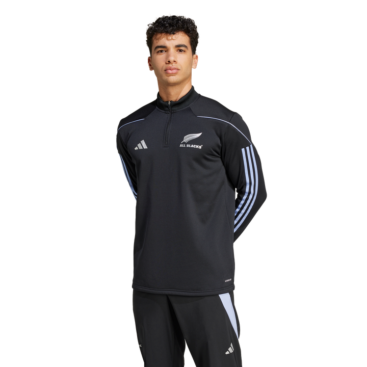 Maglia da rugby a maniche lunghe Adidas All Blacks da uomo, blu scintilla