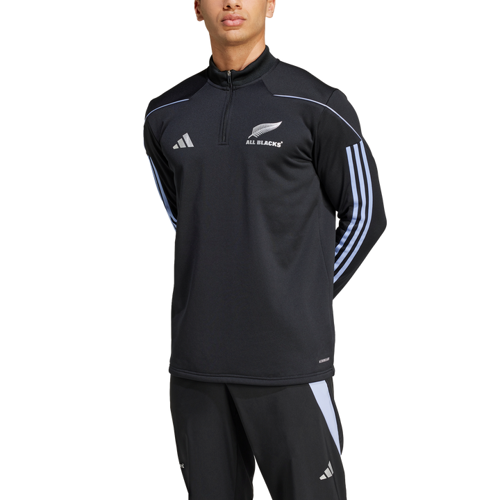 Maglia da rugby a maniche lunghe Adidas All Blacks da uomo, blu scintilla