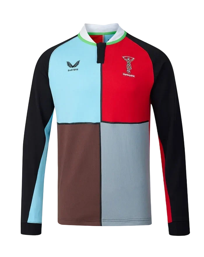 Castore Harlequins Classic Thuisshirt met Lange Mouwen Heren