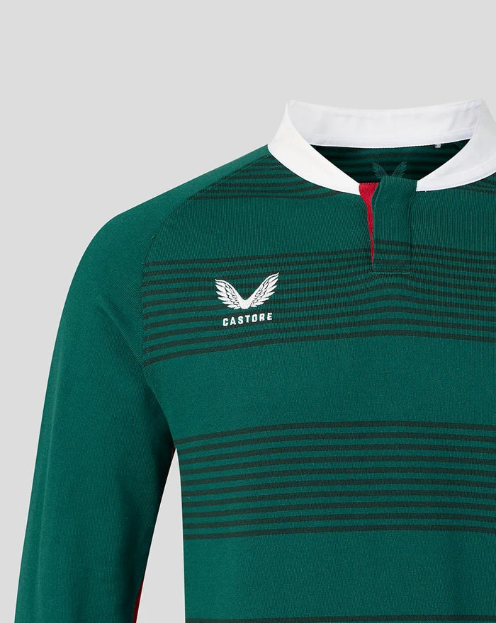Castore Leicester Tigers Classic Thuisshirt met Lange Mouwen Heren