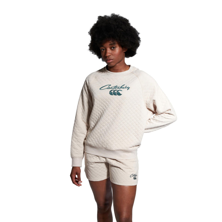 Canterbury Scene-Set Crew Sweater Women’s Beige