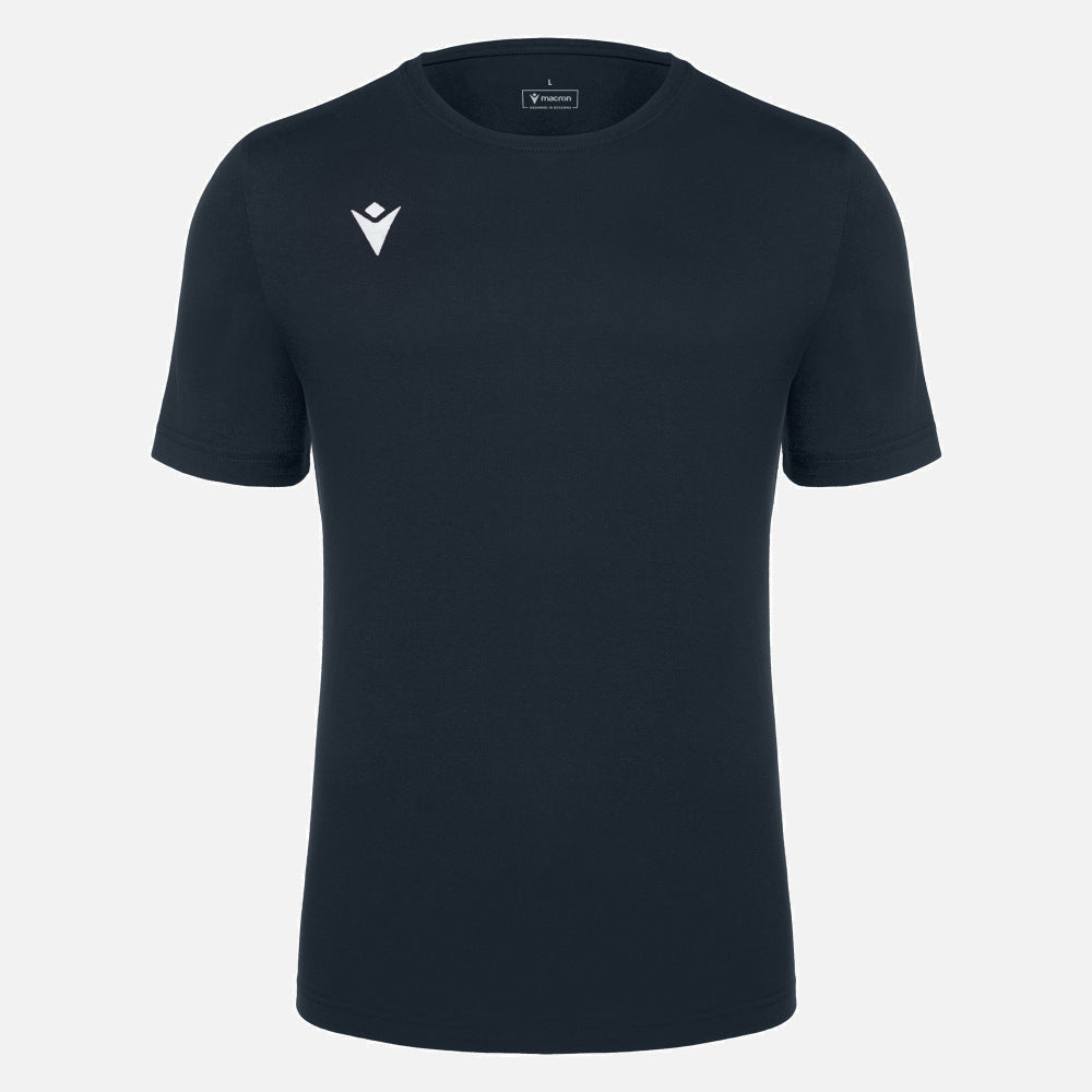 Maglietta Macron Boost Hero in cotone per adulti blu navy