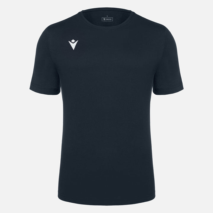 Maglietta Macron Boost Hero in cotone per adulti blu navy