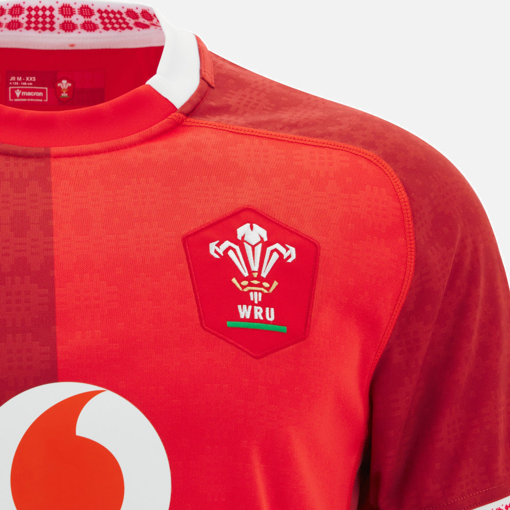 Macron Wales Rugby Home Replica Shirt 2025/26 Junior