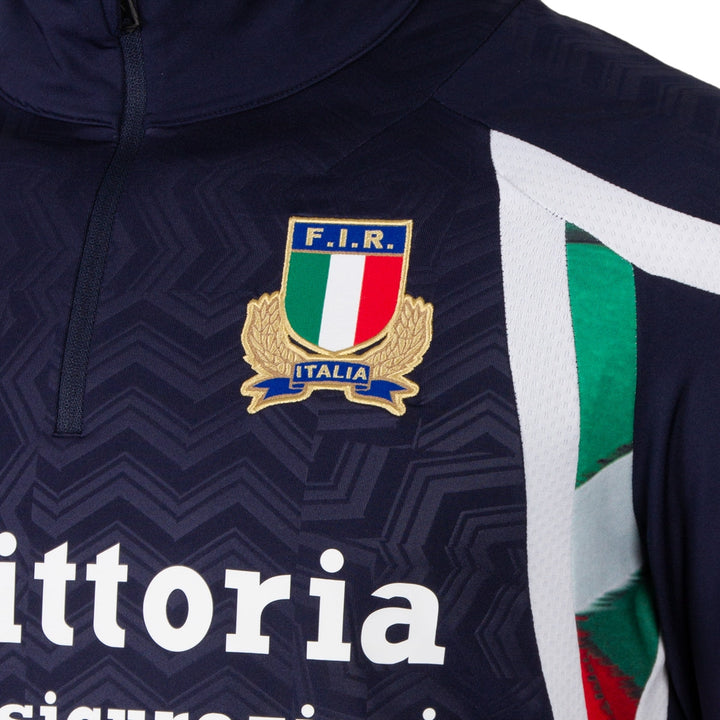 Macron Italië Rugby Training Quarter Zip Heren