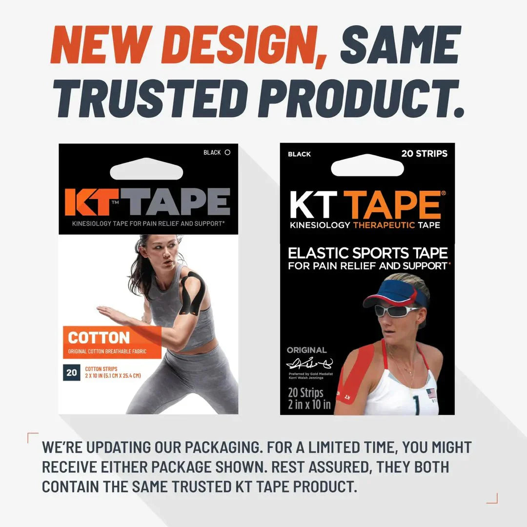 KT Tape Original Pre-Cut (5 x 25 cm) – 20 Strips – 5 Metres