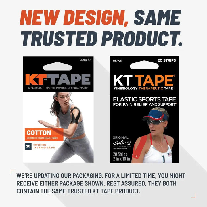 KT Tape Original Pre-Cut (5 x 25 cm) – 20 Strips – 5 Metres