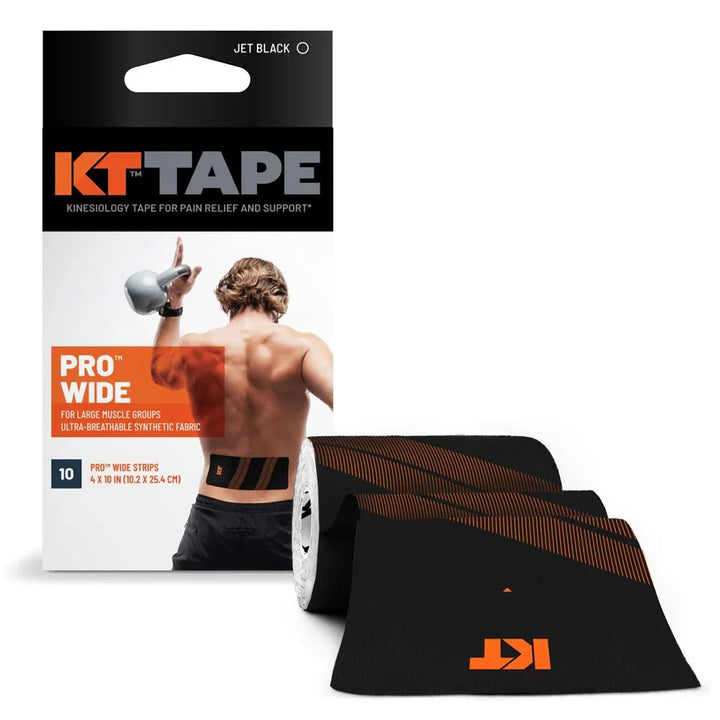 KT Tape Pro Wide Pre-Cut (10 x 25 cm) – 10 Strips – 2.5 Metres