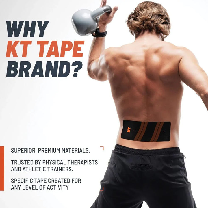 KT Tape Pro Wide Pre-Cut (10 x 25 cm) – 10 Strips – 2.5 Metres
