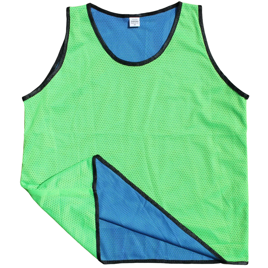 Diamond Blauw/Groen Omkeerbare Mesh Hesjes