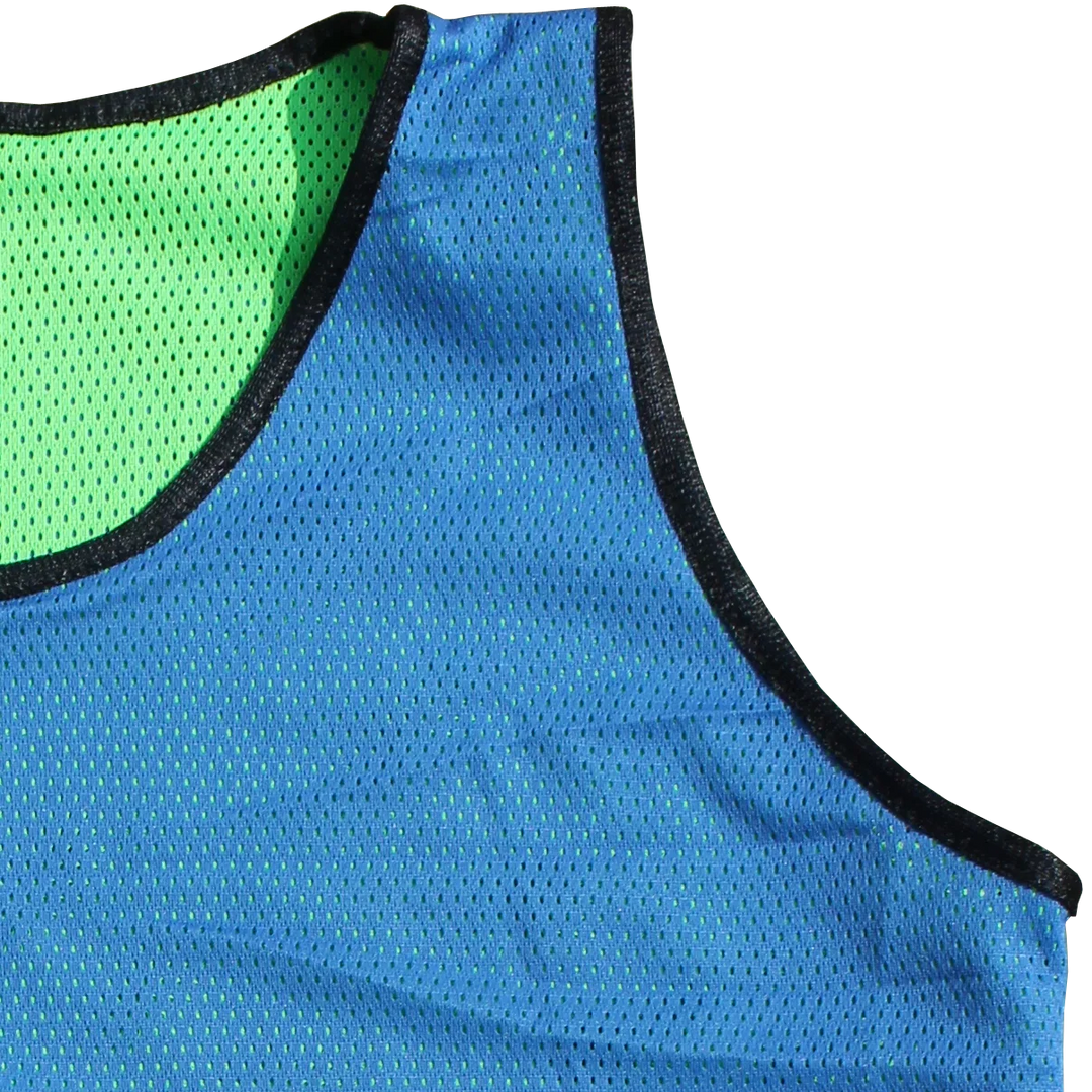 Diamond Blauw/Groen Omkeerbare Mesh Hesjes