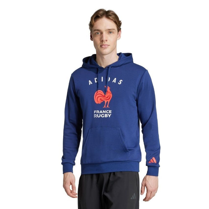 Felpa con cappuccio da rugby grafica adidas France da uomo
