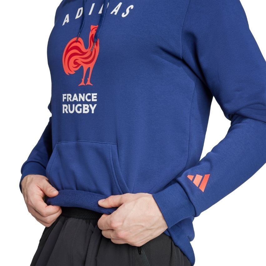 Felpa con cappuccio da rugby grafica adidas France da uomo