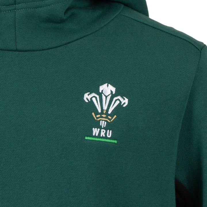 Macron Wales Rugby 2026/27 Travel Hoodie Kids Groen